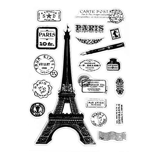 Mentin Tour de Paris Stempel Transparent Silikon Stempel Gummi Tagebuch DIY Scrapbooking von Mentin