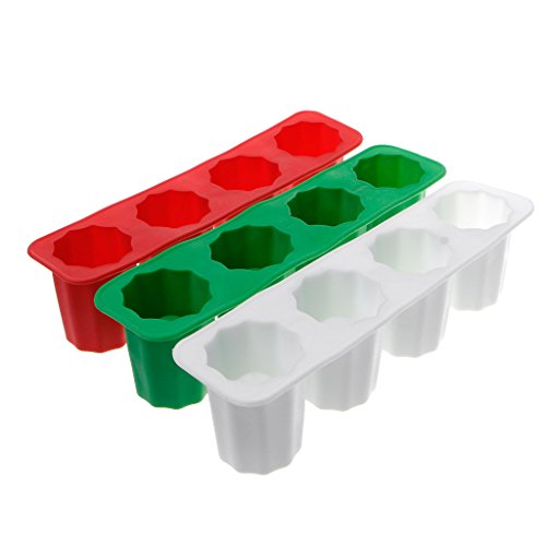 Practical Silicone 4-Cup Shaped Ice Cube Shot Wine Glass Freeze Mold Maker Tool von Mentin