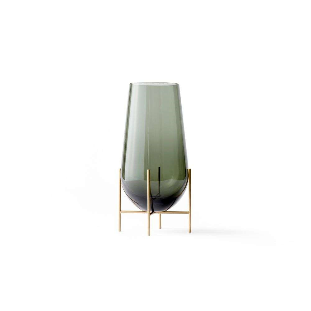 Audo Copenhagen - Echasse Vase Large Smoke/Brushed Brass Audo Copenhagen von Audo Copenhagen