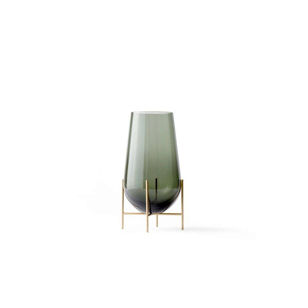 Audo Copenhagen - Echasse Vase Medium Smoke/Brushed Brass von Audo Copenhagen