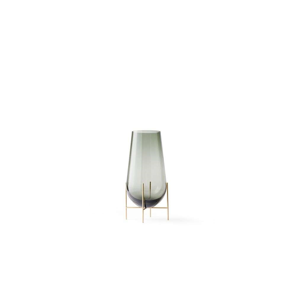 Audo Copenhagen - Echasse Vase Small Smoke/Brushed Brass von Audo Copenhagen