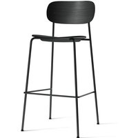 Audo - Co Bar Chair, H 104,5 cm, schwarzes Stahlgestell / Eiche schwarz von Audo