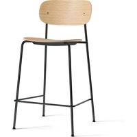 Audo - Co Counter Chair, H 94,5 cm, schwarzes Stahlgestell / Eiche natur von Audo