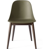 Audo - Harbour Dining Side Chair, Eiche dunkel gebeizt / oliv von Audo
