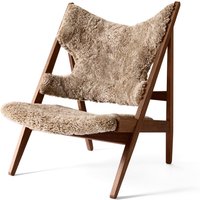 Audo - Knitting Chair, Walnuss natur / Sheepskin Sahara von Audo