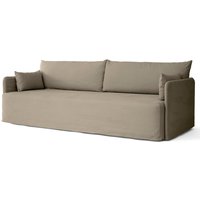 Audo - Offset 3-Sitzer Sofa mit abnehmbarem Bezug, Cotlin poppy seed von Audo