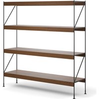 Audo - Zet Storage System, L 150 x H 158 cm, schwarz / Eiche dunkel von Audo