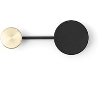 Audo - Afteroom Kleiderhaken small, schwarz / messing von Audo