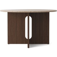 Audo - Androgyne Tisch, Ø 120 x H 73 cm, Eiche dunkel / Sandstein von Audo