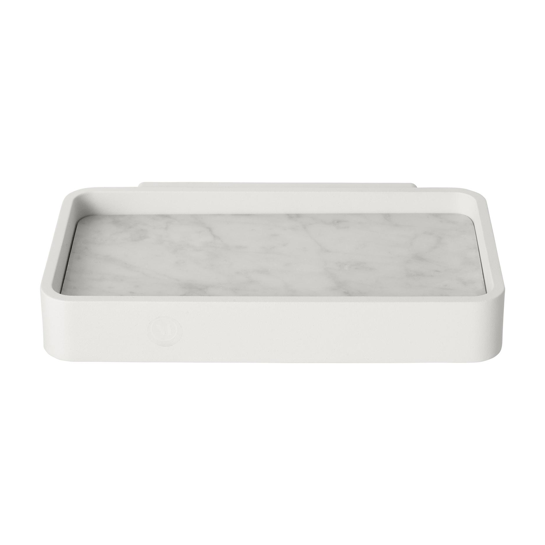 Audo - Badablage Marmor - weiß/Carrara/BxHxT 20x3x11.7cm von Audo