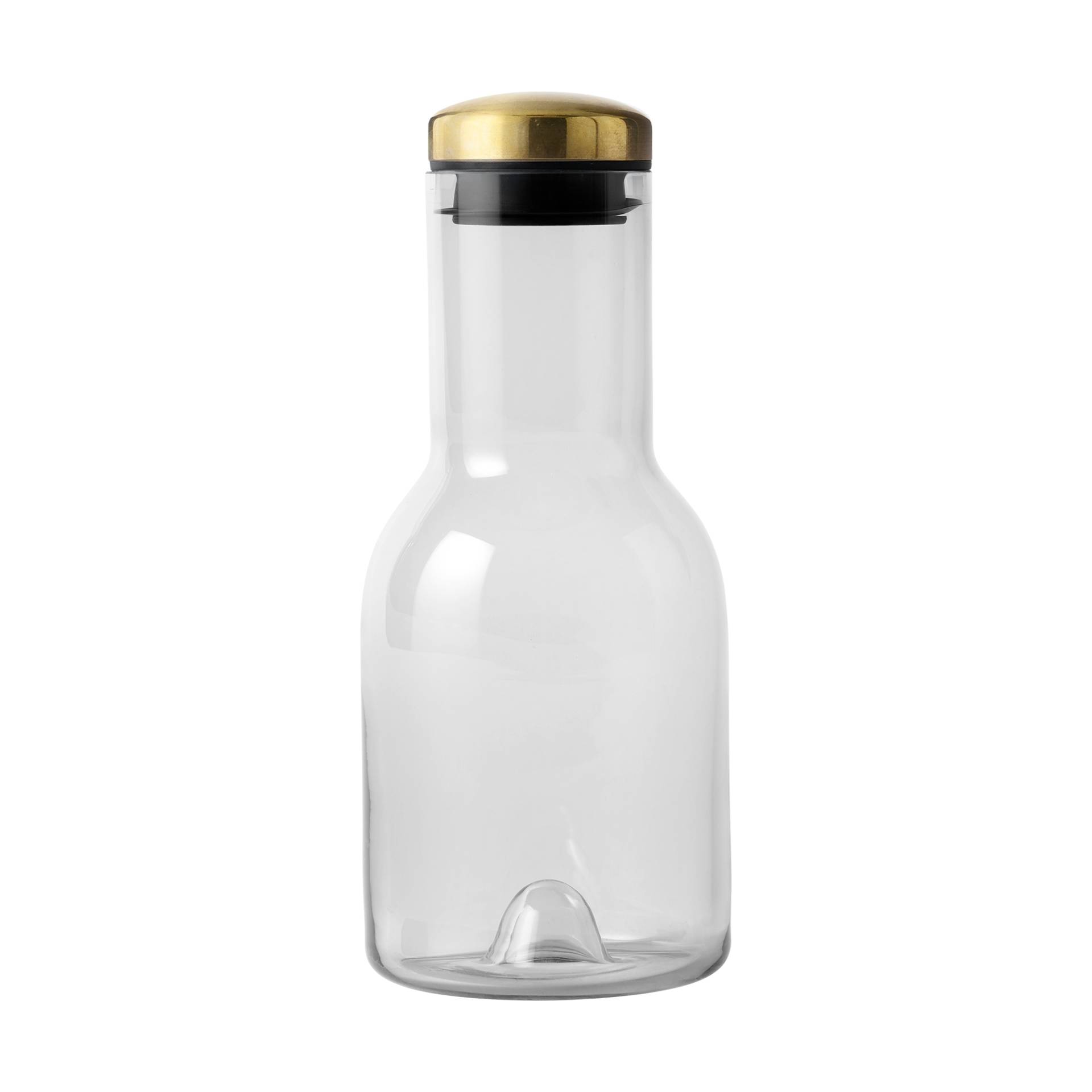 Audo - Bottle Karaffe mit Deckel 0.5L - messing, rauchgrau/H 17,9cm, Ø 8cm von Audo