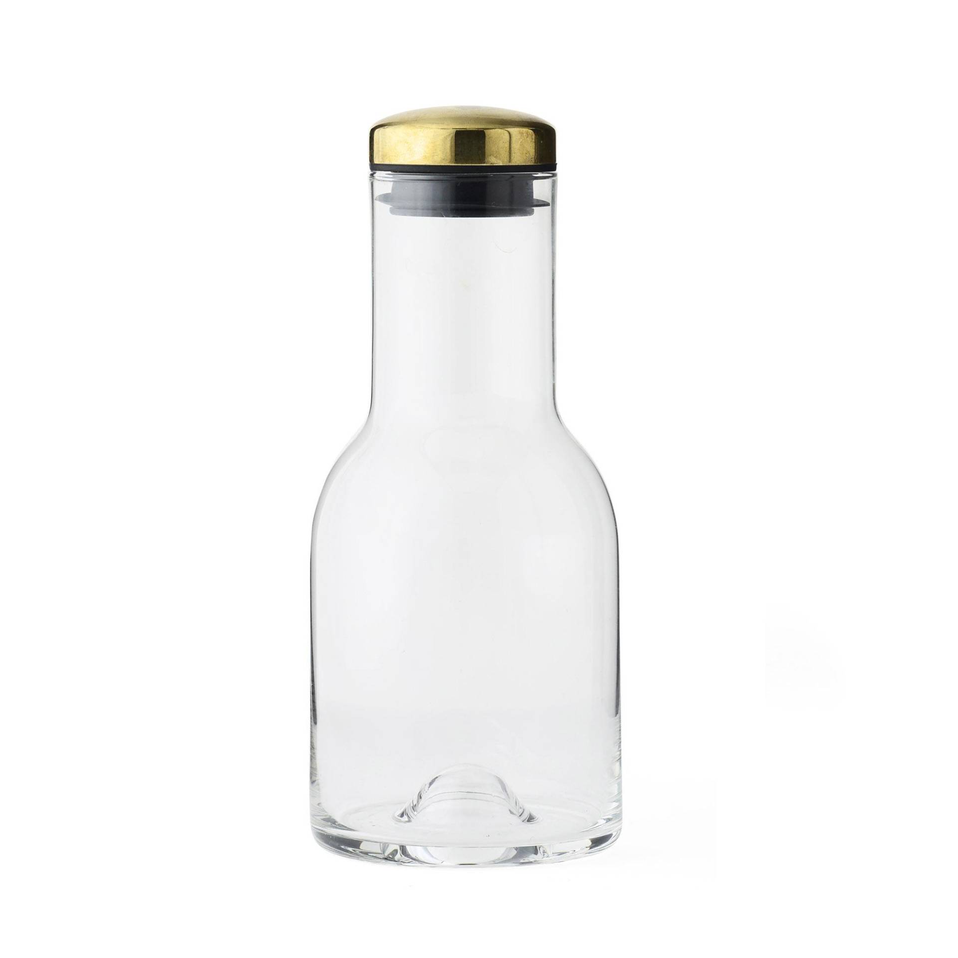 Audo - Bottle Karaffe mit Deckel 0.5L - messing/transparent/H 17,9cm, Ø 8cm von Audo