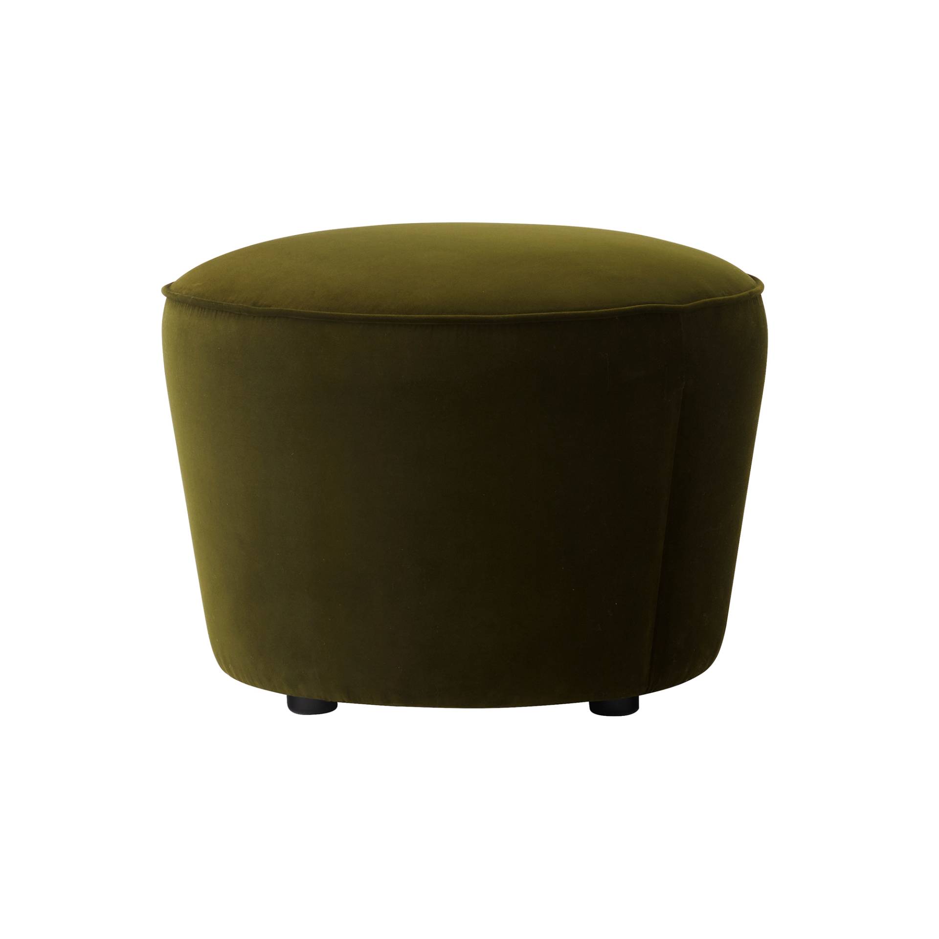 Audo - Cairn Pouf Ø 60cm Samt - grün/Stoff Jab Anstoetz Champion 033/H x Ø: 42x60cm von Audo