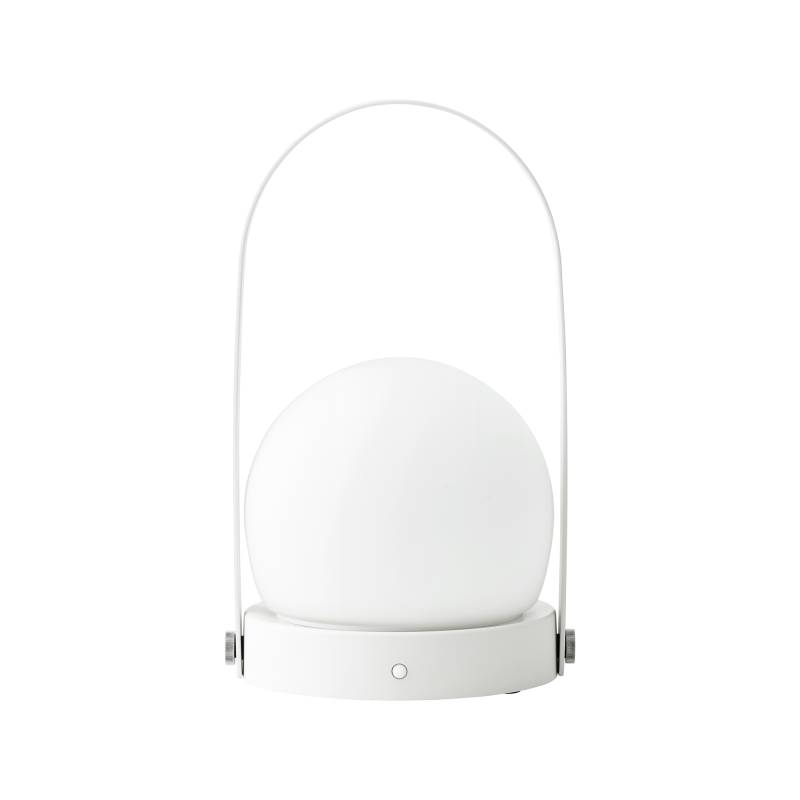 Audo - Carrie LED Tischleuchte mit Akku - weiß RAL 9016/mit Dimmer/IP 44/BxHxT 15.3x24.5x13.5cm/mit LED Modul/2.5W/200lm/2700K/RA > 80 von Audo