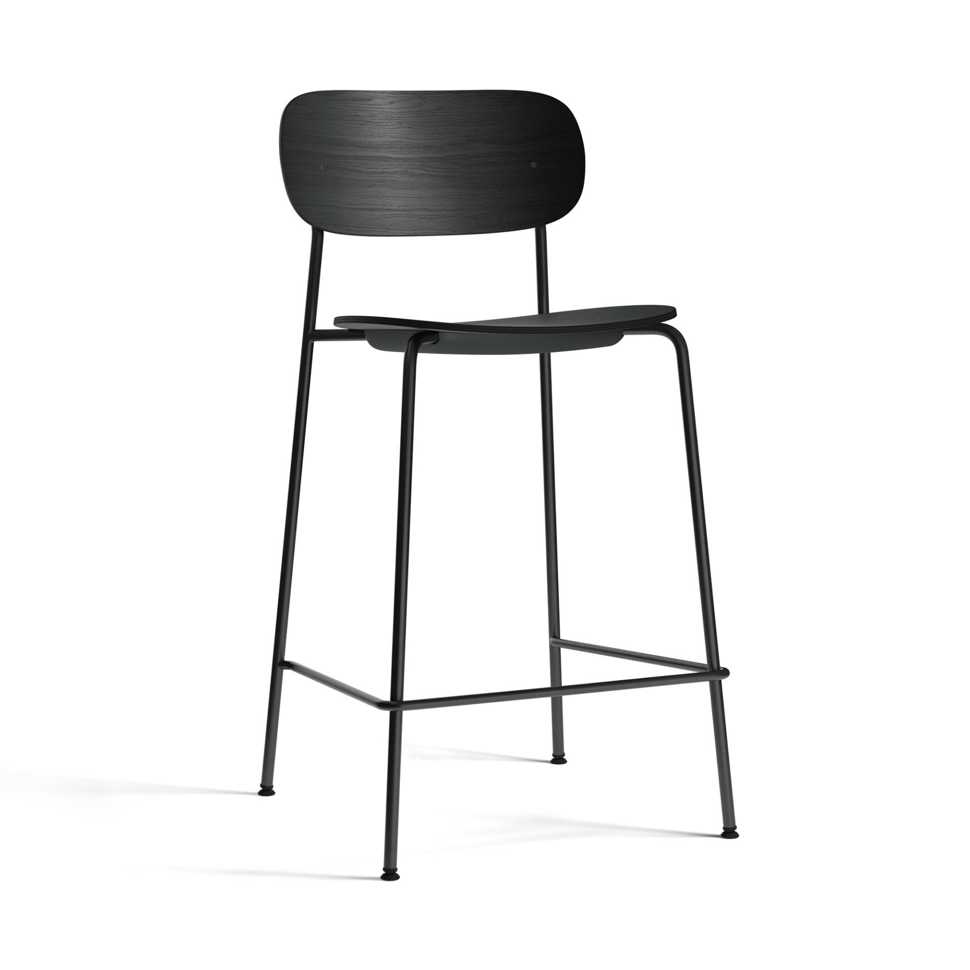 Audo - Co Counter Chair 65.5cm - schwarz/BxHxT 49.4x94.5x48.2cm/Gestell Stahl schwarz pulverbeschichtet von Audo