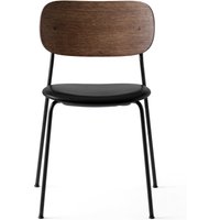 Audo - Co Dining Chair, schwarz / Leder schwarz / Eiche gebeizt von Audo