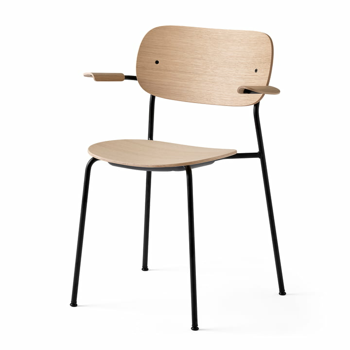 Menu Co Dining Chair Mit Armlehnen Lehnstuhl Stuhl Designer Schwarz Eiche Natur B-Ware von Menu
