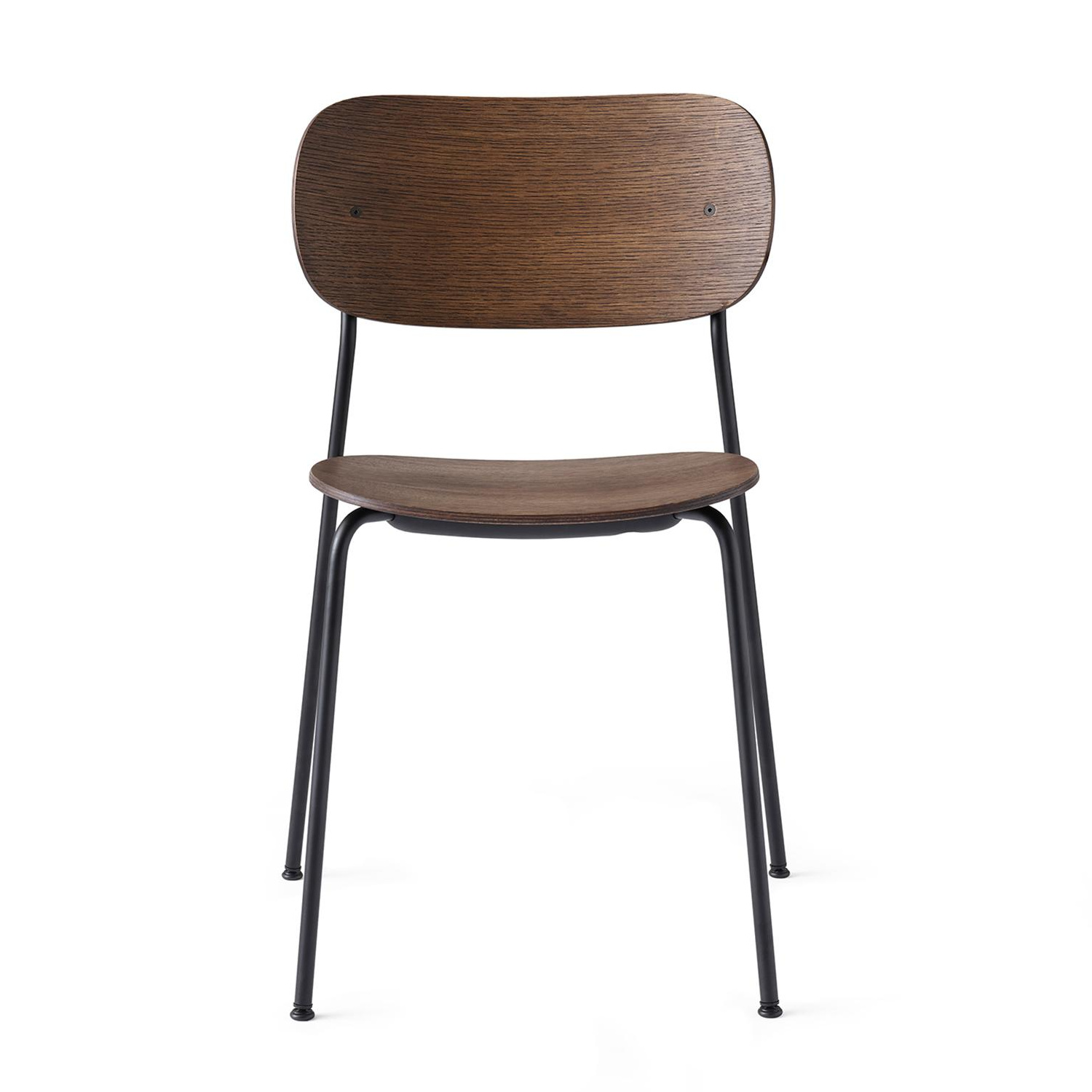 Audo - Co Dining Chair - dunkle eiche/gebeizt/BxHxT 50x85x49,5cm/Gestell schwarz pulverbeschichtet von Audo