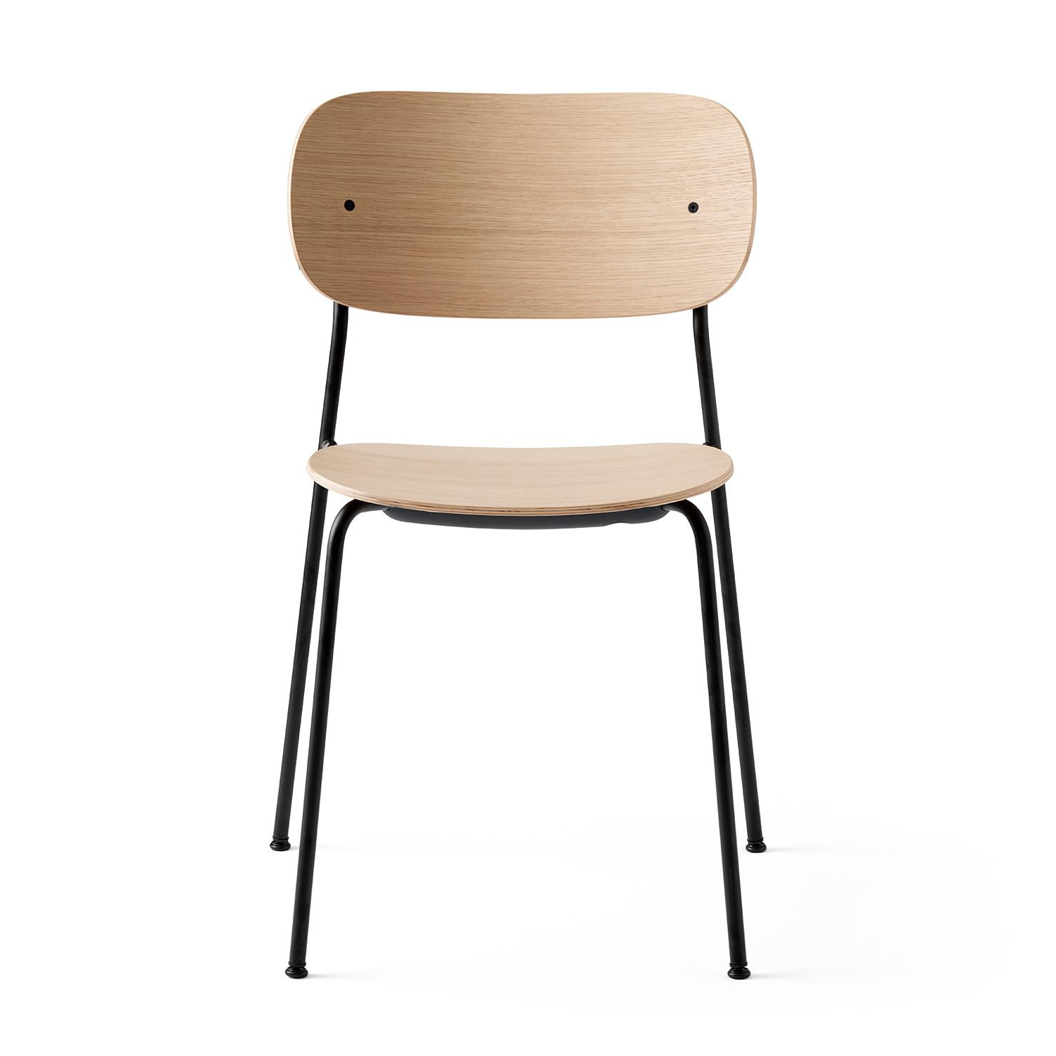 Menu - Co Dining Chair - eiche/BxHxT 50x85x49,5cm/Gestell schwarz pulverbeschichtet von Menu