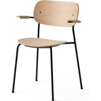 Audo - Co Dining Chair mit Armlehnen, schwarz / Eiche natur von Audo