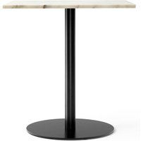 Audo - Harbour Column Bistrotisch 70 x 60 cm, Marmor weiß / schwarz von Audo