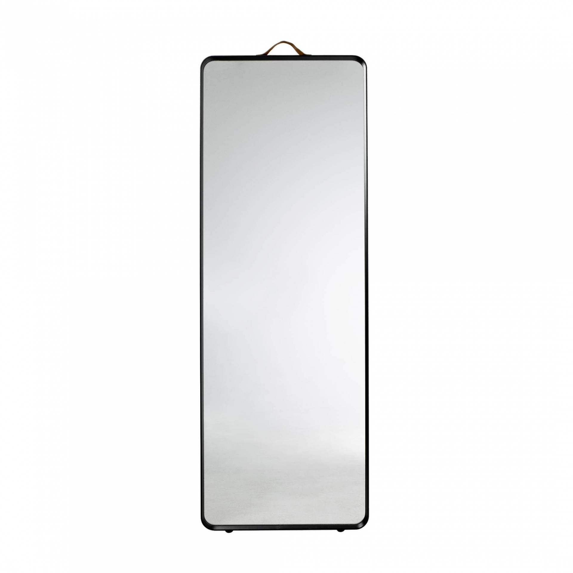 Audo - Norm Floor Mirror Standspiegel - schwarz/pulverbeschichtet/HxBxT 170x60x3,5cm von Audo