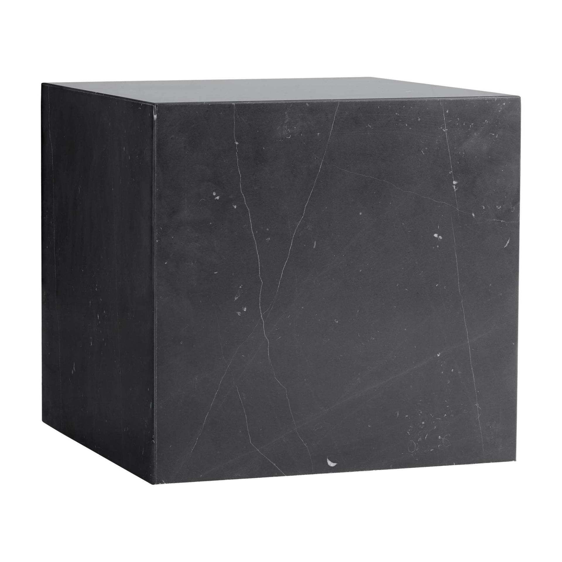 Audo - Plinth Cubic Beistelltisch - schwarz/Marquina/BxHxT 40x40x40cm von Audo