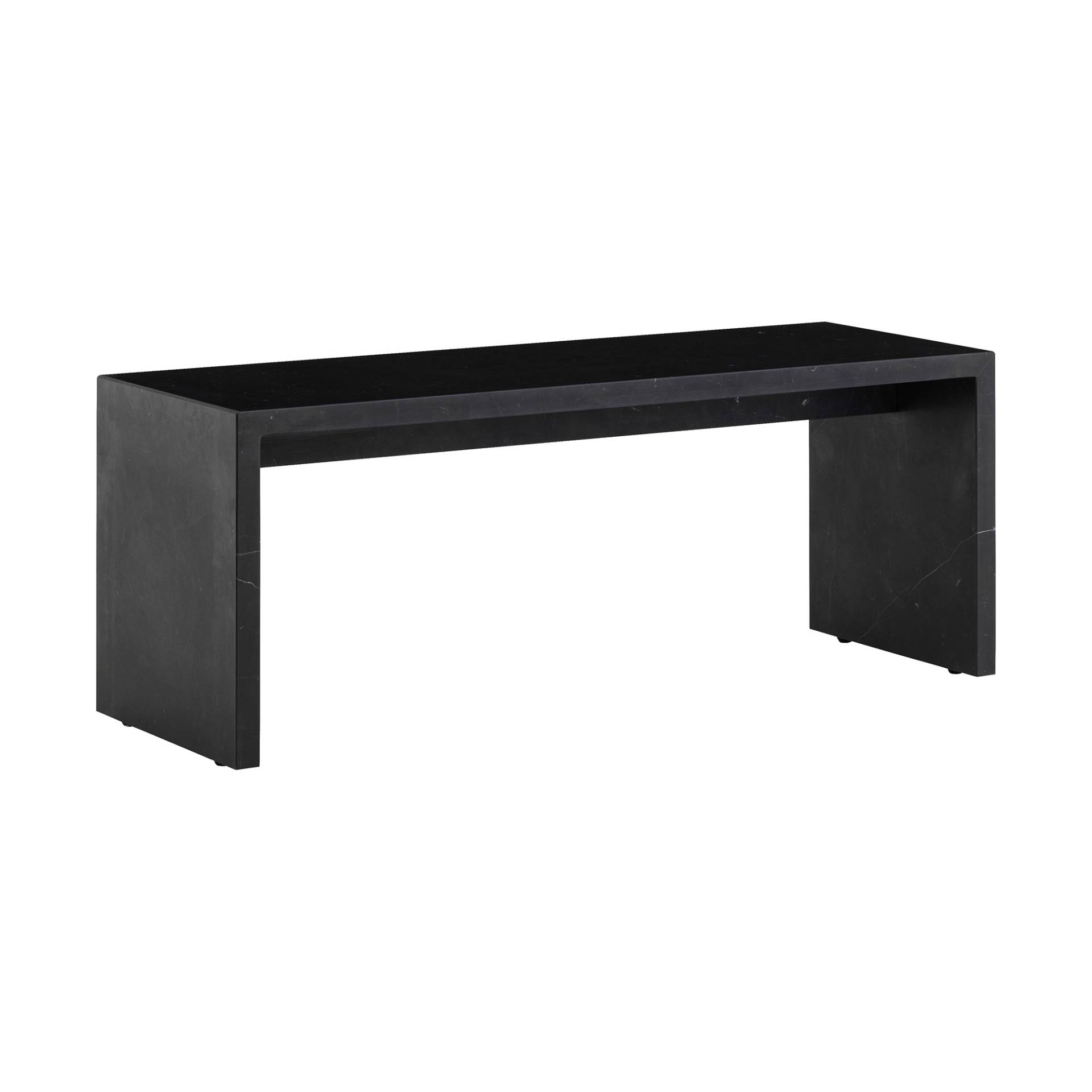 Audo - Plinth Bridge Beistelltisch - schwarz/Marquina/LxBxH 100x35x38cm von Audo