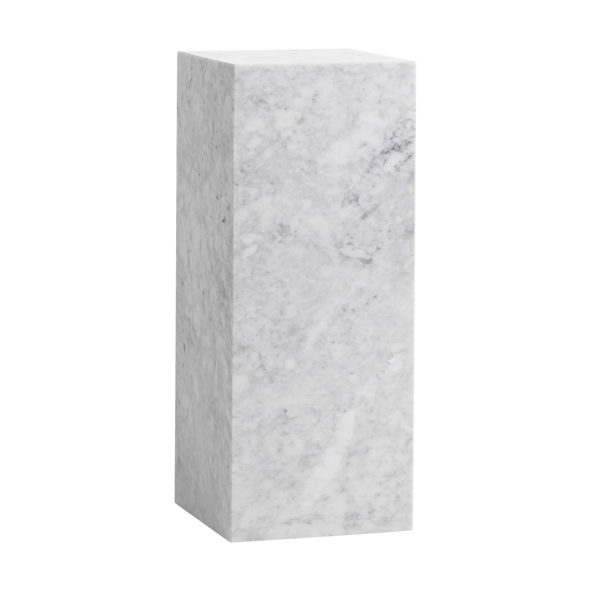 Audo - Plinth Pedestal Beistelltisch H 75cm - weiß/Carrara/LxBxH 30x30x75cm von Audo