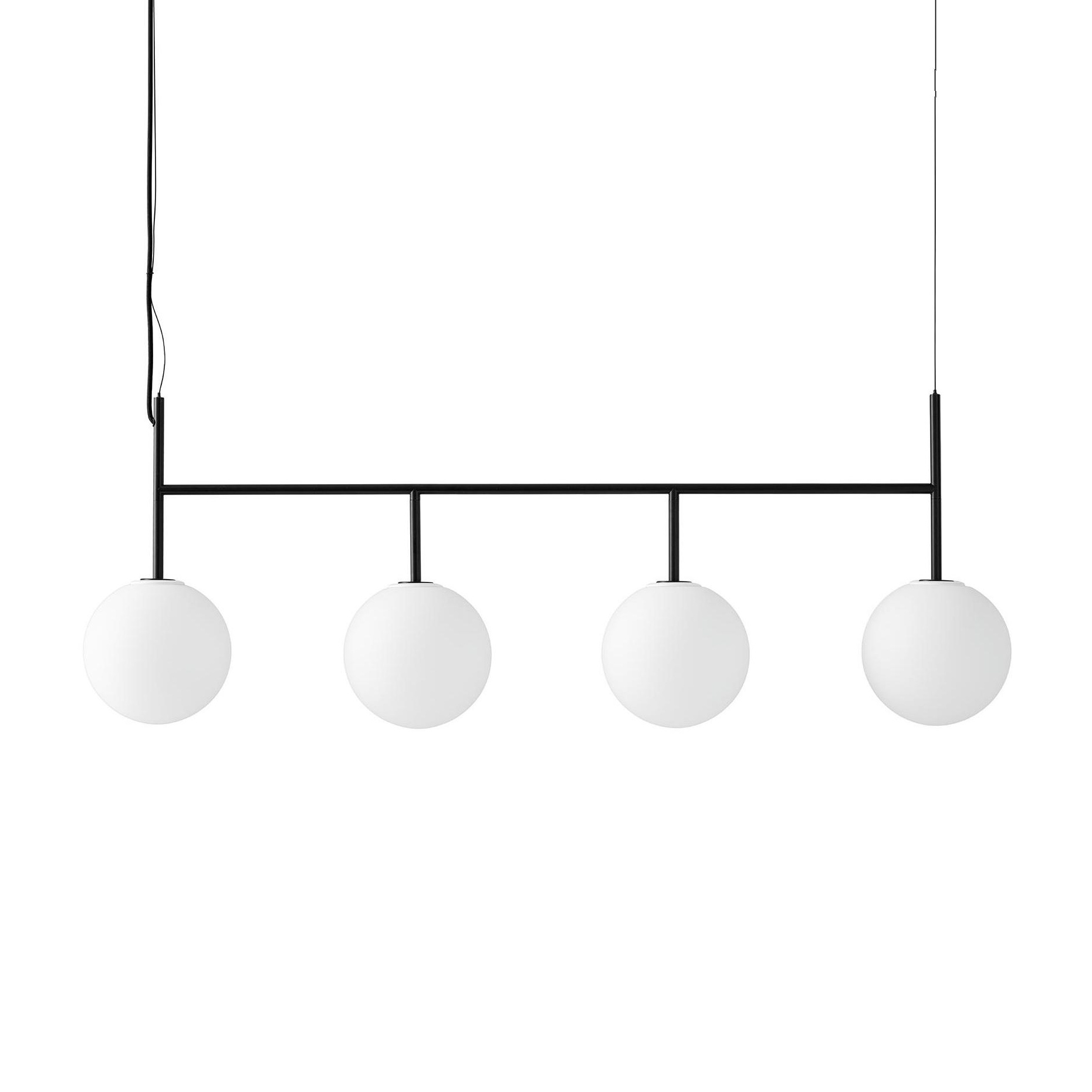 Audo - TR Bulb Frame Pendelleuchte - opal matt/schwarz/BxH 122x45cm von Audo