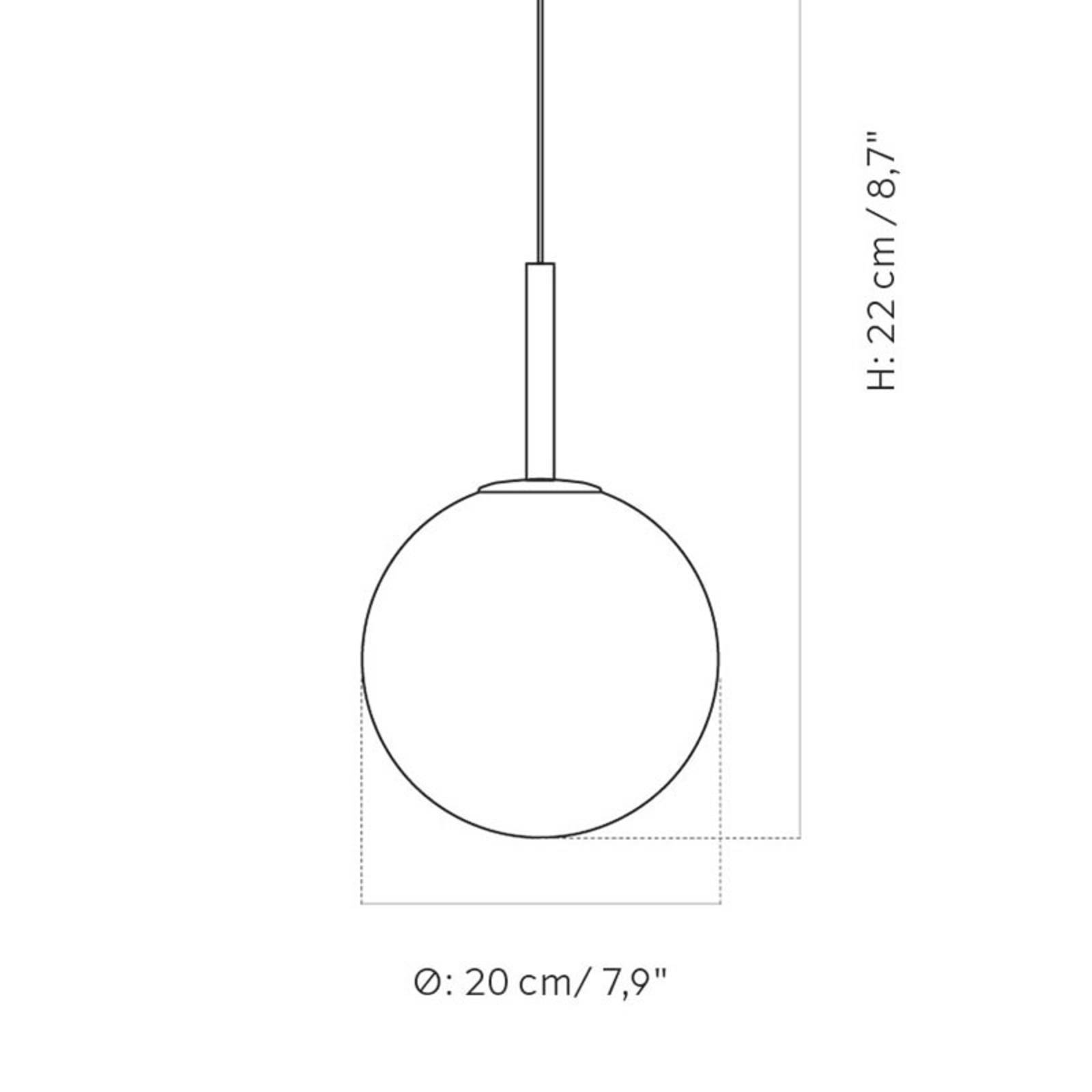 Audo TR Bulb LED-Hängelampe 1fl Messing/opal matt von Audo Copenhagen