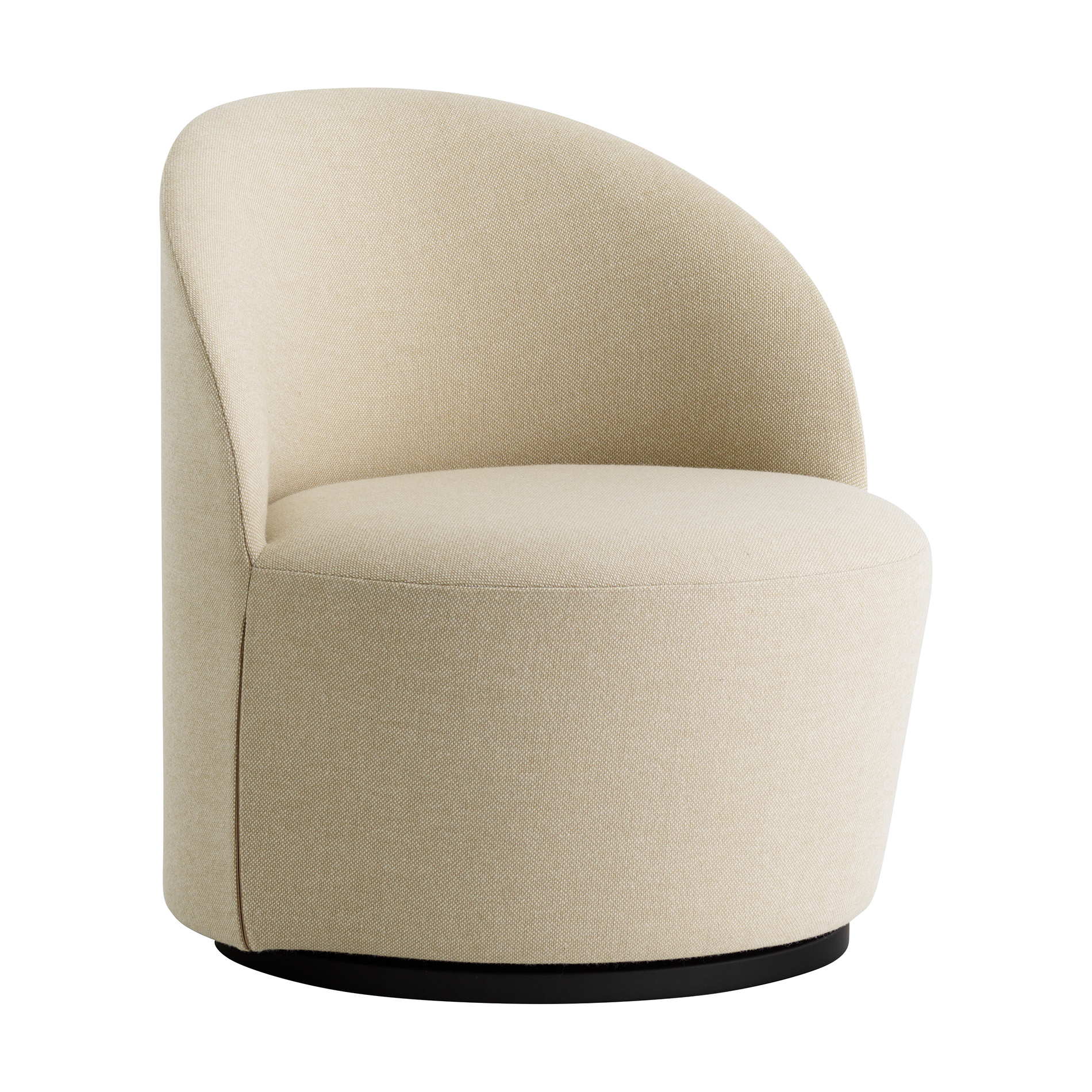 Audo - Tearoom Lounge Chair drehbar - beige/Stoff Kvadrat Hallingdal 65 0200/BxHxT 89x78x70cm/Gestell MDF schwarz lackiert von Audo