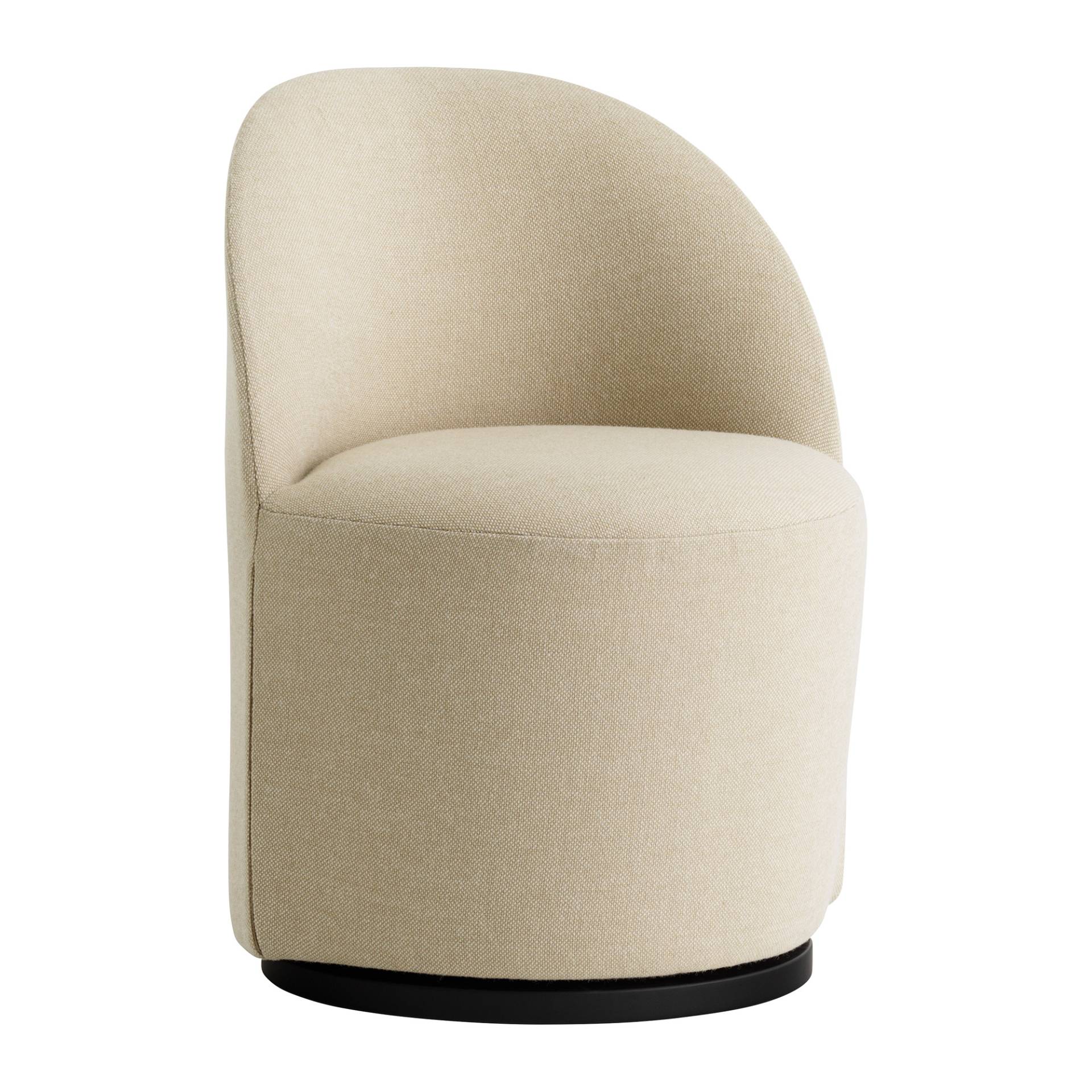 Audo - Tearoom Side Chair drehbar - beige/Stoff Kvadrat Hallingdal 65 0200/BxHxT 60x78x58cm/Gestell MDF schwarz lackiert von Audo