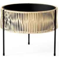 Audo - Umanoff Pflanztopf Ø 41 x H 32,5 cm, Rattan / schwarz ( (RAL 9005) von Audo