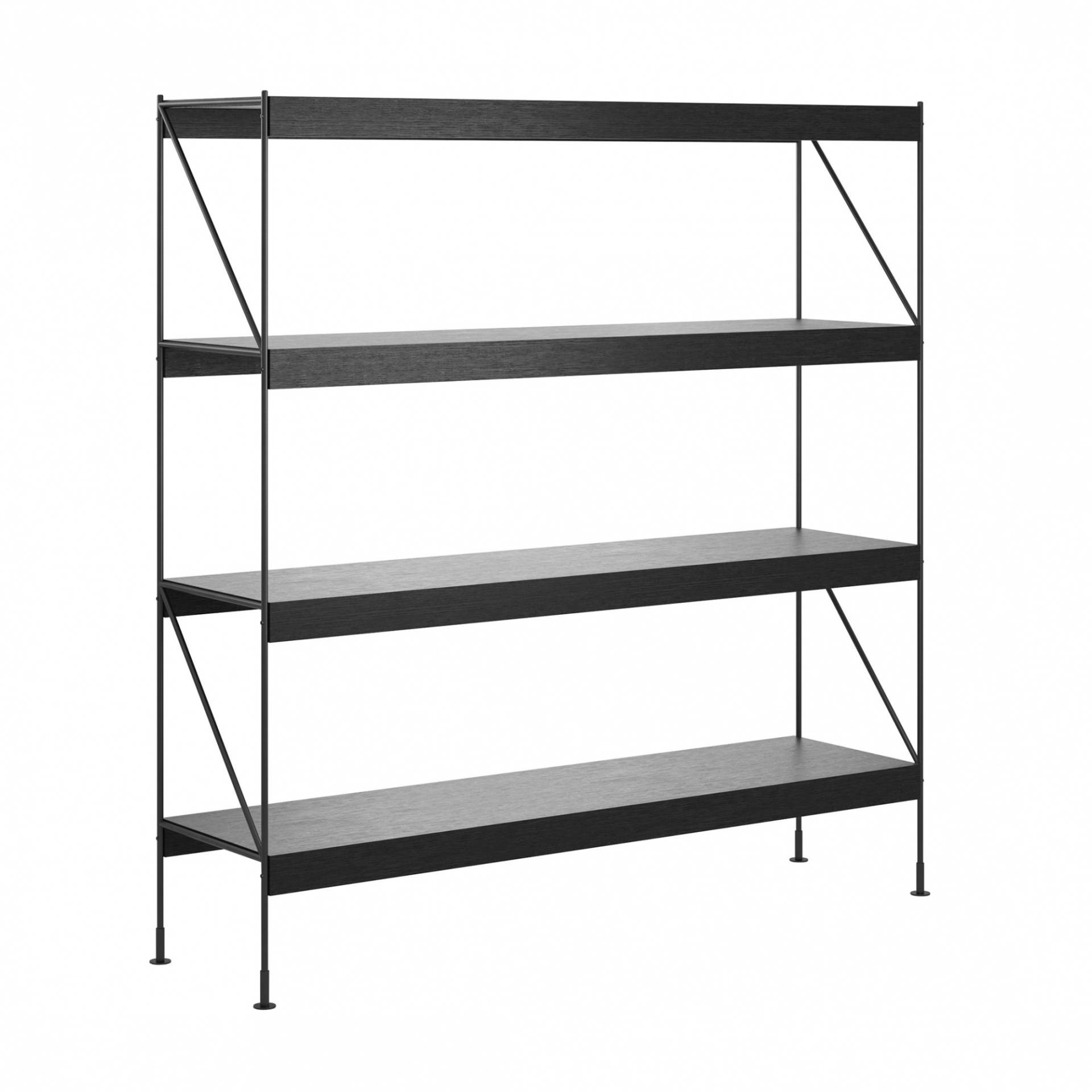 Audo - Zet Storing System Regal H 158cm - schwarz/BxHxT 155x158x42.4cm/Gestell Stahl schwarz pulverbeschichtet Audo - Zet Storing System Regal H 158cm - schwarz/BxHxT 155x158x42.4cm/Gestell Stahl schwarz pulverbeschichtet von Audo