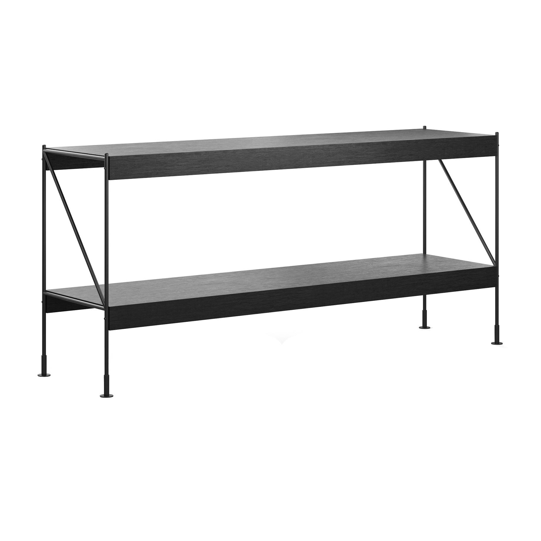 Audo - Zet Storing System Regal H 70cm - schwarz/BxHxT 155x70x42.4cm/Gestell Stahl schwarz pulverbeschichtet von Audo