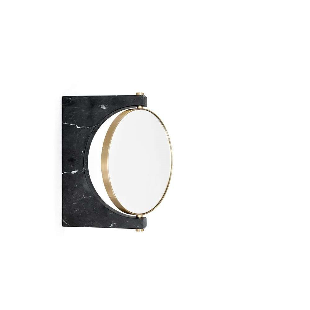 Audo Copenhagen - Pepe Marble Mirror Wall Brass/Black von Audo Copenhagen