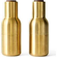 Salz- und Pfeffermühle Bottle Grinder Set brushed brass/walnut von Audo Copenhagen