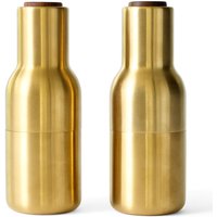 Salz- und Pfeffermühle Bottle Grinder Set brushed brass/walnut von Audo Copenhagen