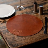 Runde Leder Tischsets Anpassbare Esstisch Dekor von MenuCo