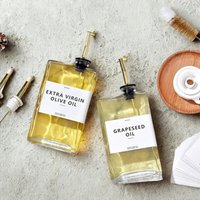Personalisierter Olivenölspender Aus Glas Mit Skala - 350 Ml Nicht Tropfender Ausguss, Moderne Öl- Und Essigmenage, Messflasche, Küchengeschenk von MenuLab