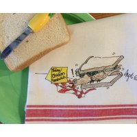 Hühner Sandwich Geschirrtuch von MenuMischief