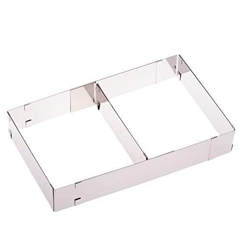 Menz Stahlwaren 4smile BACKRAHMEN Vario rechteckig – Made in Germany ǀ Patisserie KUCHEN-RAHMEN verstellbar ǀ zum Backen und Dekorieren von Kuchen und Torten 5cm hoch ǀ aus Edelstahl 100% rostfrei Menz Stahlwaren 4smile BACKRAHMEN Vario rechteckig – Made in Germany ǀ Patisserie KUCHEN-RAHMEN verstellbar ǀ zum Backen und Dekorieren von Kuchen und Torten 5cm hoch ǀ aus Edelstahl 100% rostfrei von Menz Stahlwaren