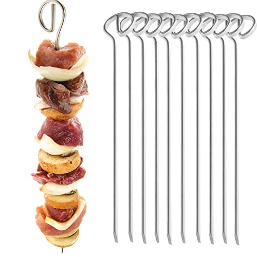 Grillspieße 10er Set - 21 cm Schaschlikspieße aus Edelstahl - Grill-Hochgenuss für alle Fleischfans und Vegetarier - Fleischspieße, Made in Germany Grillspieße 10er Set - 21 cm Schaschlikspieße aus Edelstahl - Grill-Hochgenuss für alle Fleischfans und Vegetarier - Fleischspieße, Made in Germany von 4smile