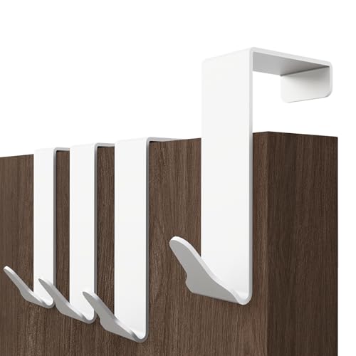 Menz Appendiabiti da Porta -4 x ganci appendiabiti appendi abiti per porte 41 mm, bianchi -attaccapanni da porta Türhaken von Menz
