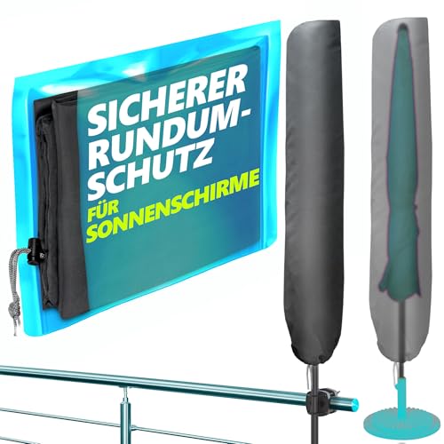 Menz Sonnenschirm Schutzhülle in Anthrazit - Polyester Schutzhülle für Sonnenschirm 2 m Ø / 2 m x 1,25 m, langlebige Sonnenschirmhülle, Schirmhülle UV-beständig, Schirmabdeckung wetterfest Menz Sonnenschirm Schutzhülle in Anthrazit - Polyester Schutzhülle für Sonnenschirm 2 m Ø / 2 m x 1,25 m, langlebige Sonnenschirmhülle, Schirmhülle UV-beständig, Schirmabdeckung wetterfest von Menz