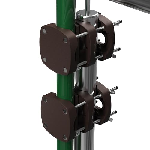 Menz Sonnenschirmhalter Balkongeländer 2er Set - Kompakte Schirmhalterung Balkongeländer als sicherer Sonnenschirmständer Balkon, flexibel verwendbare Sonnenschirm Halterung Balkon in Taupe von Menz