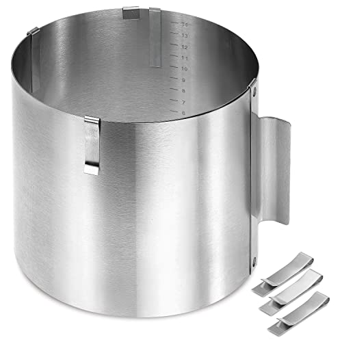 Menz Tortenring verstellbar hoch 15cm – Made in Germany Backring verstellbar aus Edelstahl – Formstabile Backform hoch für die Tortenzubereitung von Menz