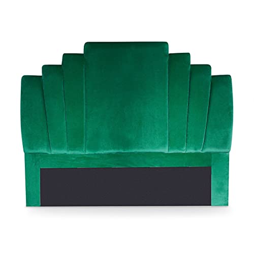 Menzzo Arena Kopfteil Bett 140 cm, Samtbezug Grün von Menzzo