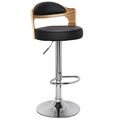 Menzzo Barhocker, schwarz, L43 x T45 x H90-110 cm Sitzhöhe: von 65 bis 85cm, 1025lot2chenenoir von Menzzo